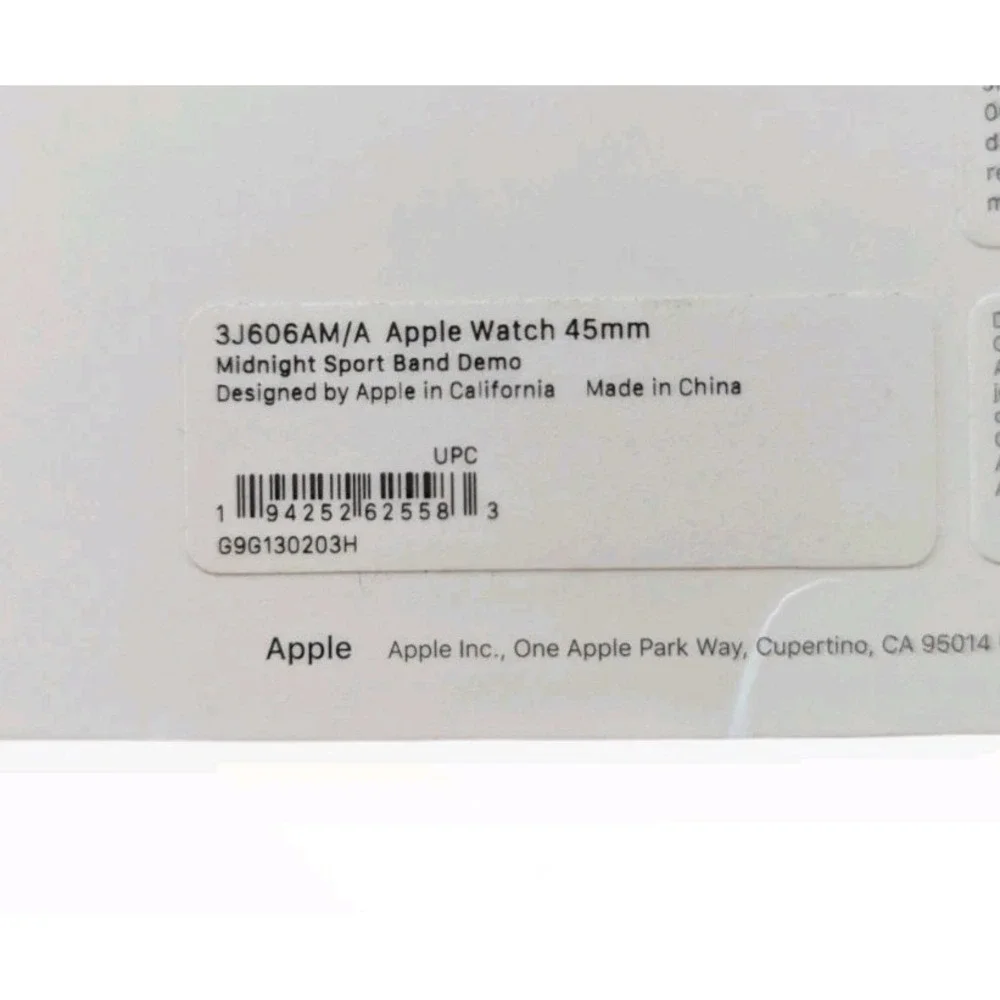 Oo1-N Apple Watch 45mm Sport Band (Demo)‎ - Black 3J606AM/A